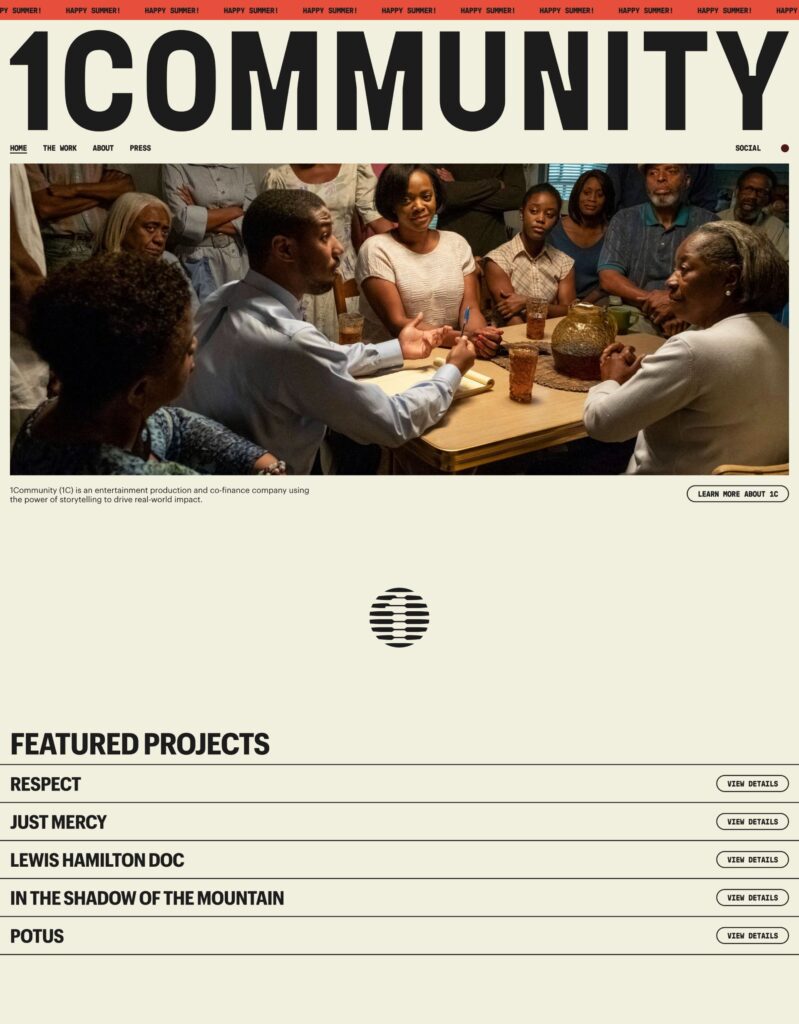 1community - WordPress website design example